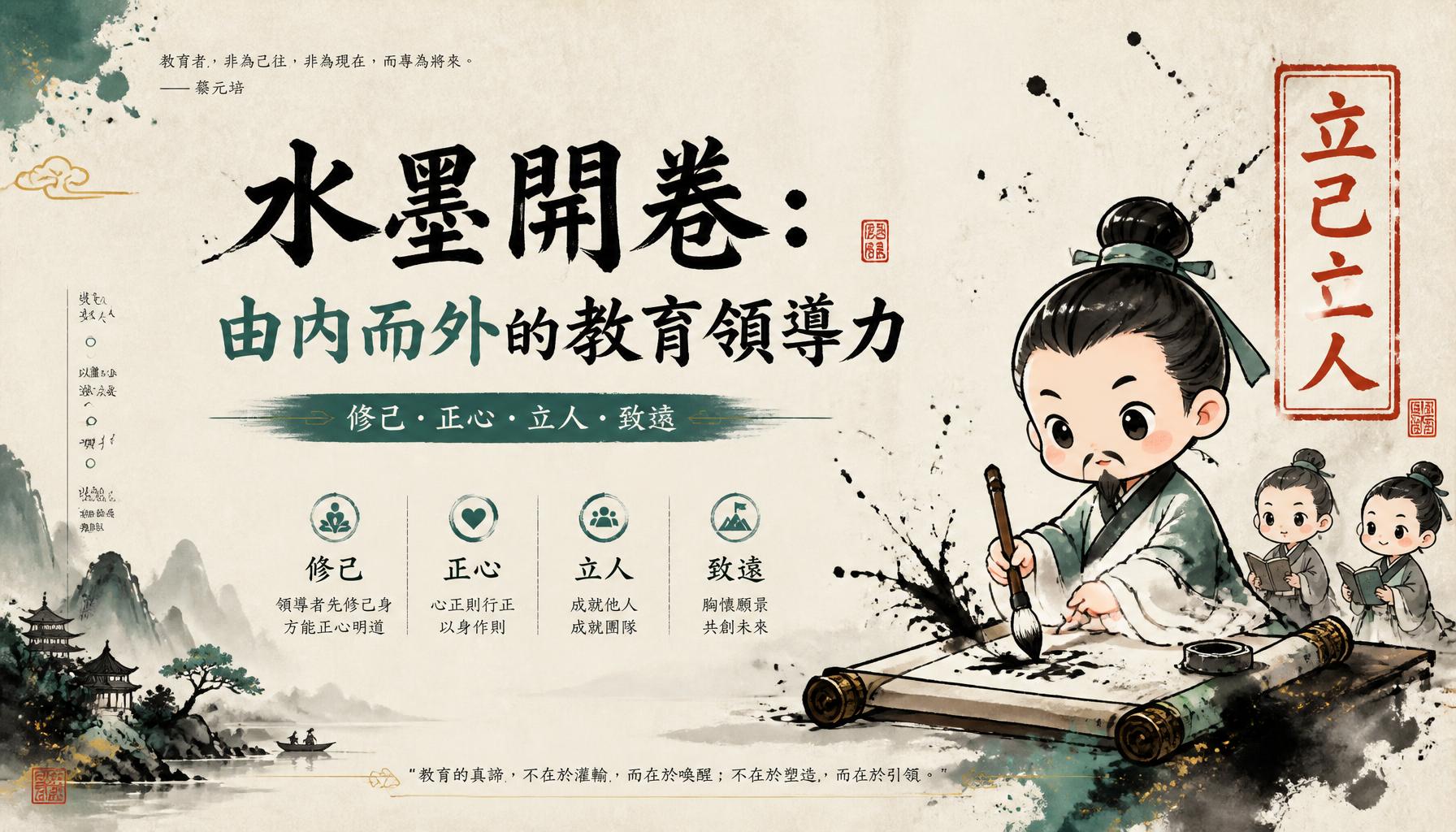 201 頁水墨太極簡報封面